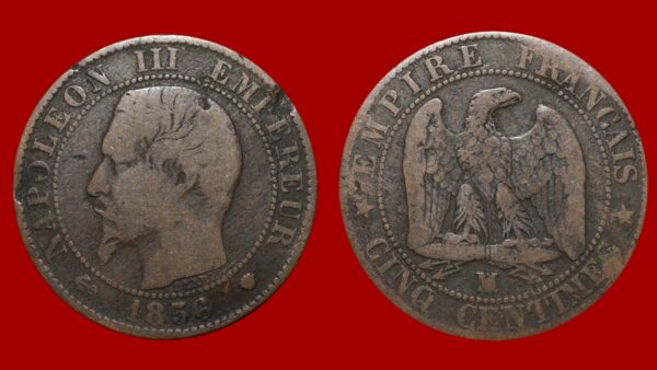 5 centimes Napoléon III 1856 MA