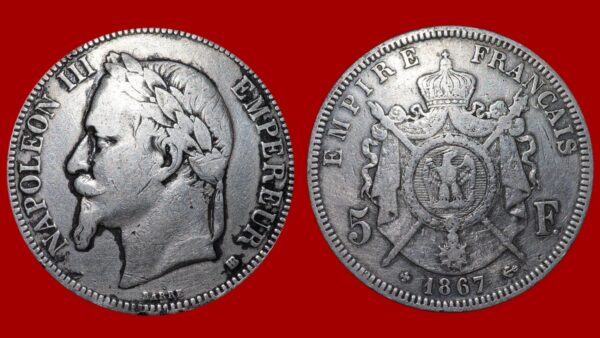 5 Francs Napoléon III 1867 BB