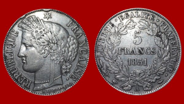 5 Francs Cérès 1851 A