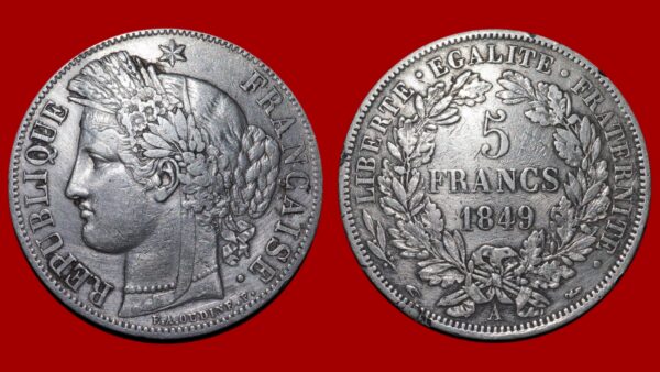 5 Francs Cérès 1849 A