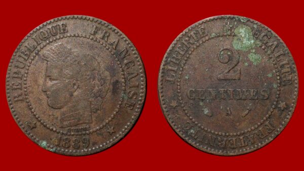 2 centimes Cérès 1889 A