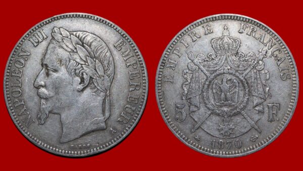 5 Francs Napoléon III 1870 A
