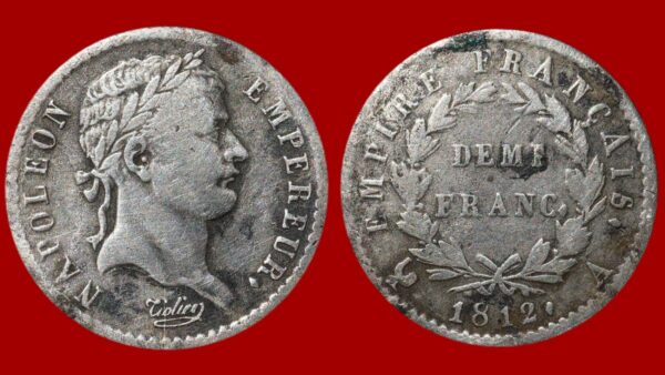 Demi-Franc Napoléon I 1812 A