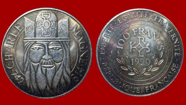 100 francs Charlemagne 1990