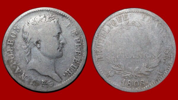 1 Franc Napoléon Ier 1808 A