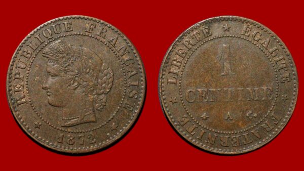 1 centime Cérès 1872 A