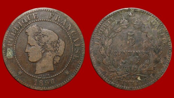 5 centimes Cérès 1896 A