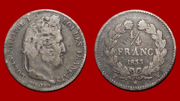 1/4 Franc Louis Philippe 1833 W