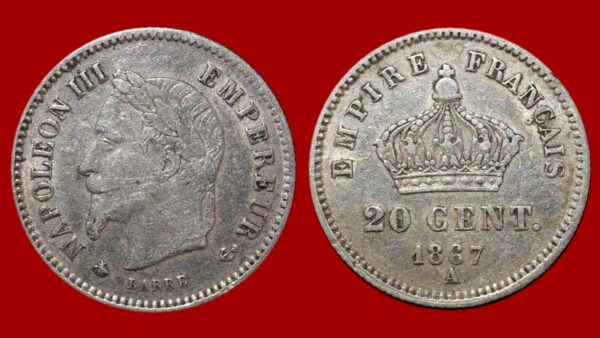 20 centimes Napoléon III 1867 A