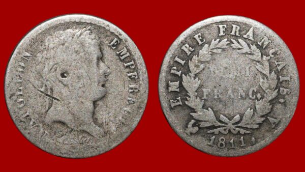 Demi-Franc Napoléon I 1811 A