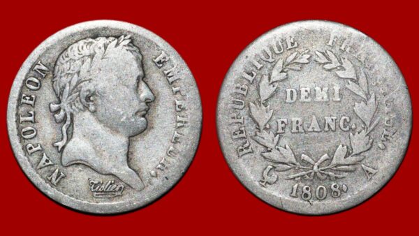 Demi-Franc Napoléon I 1808 A