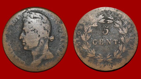 Guyane - 5 centimes Charles X 1828 A