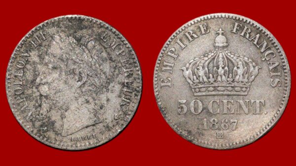 50 centimes Napoléon III 1867 BB