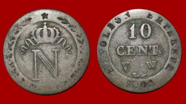 10 centimes Napoléon I 1808 W