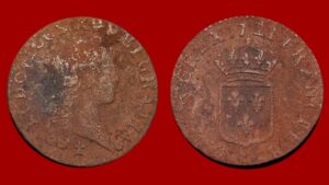 Louis XV – Liard au buste enfantin 1721 S