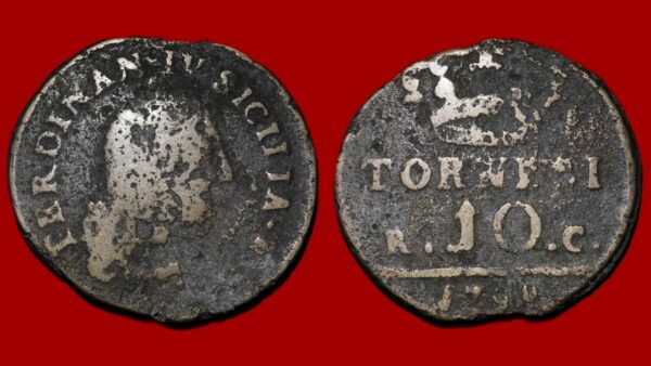 Italie - 10 Tornesi Ferdinand IV 1798