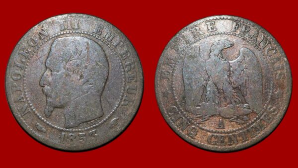 5 centimes Napoléon III 1853 A