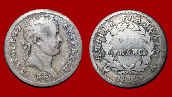 Demi-Franc Napoléon I 1812 A