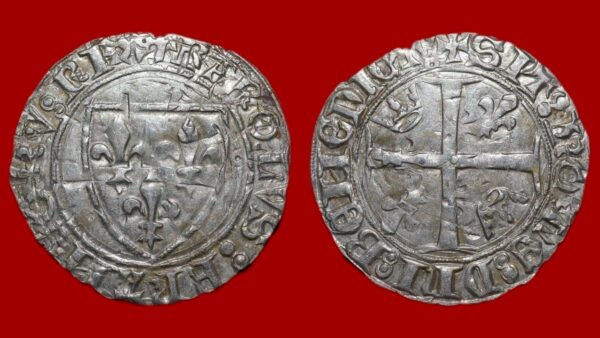 Charles VI - Blanc dit "Guénar" Surfrappe