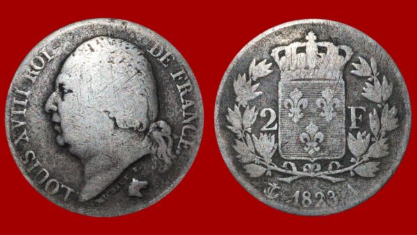 2 Francs Louis XVIII 1823 A Paris