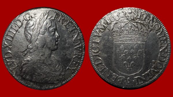 Louis XIV - Écu à la mèche longue 1652 A