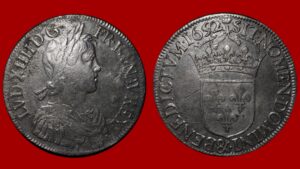 Louis XIV - Écu à la mèche longue 1652 & (Aix-en-Provence)