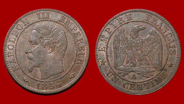1 centime Napoléon III 1854 A