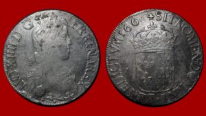 Louis XIV - Écu de Navarre à la mèche longue, 1660, Saint Palais