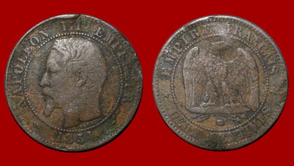 2 centimes Napoléon III 1854 BB
