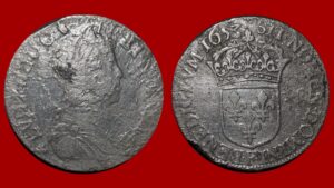 Louis XIV - Demi-écu à la mèche longue 1653 Angers