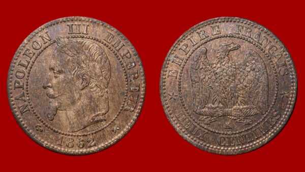 2 centimes Napoléon III 1862 K