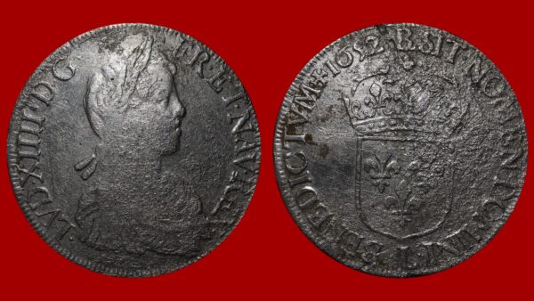 Louis XIV  - Écu à la mèche longue 1652 Bayonne