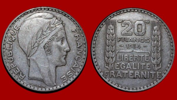 20 francs Turin 1934