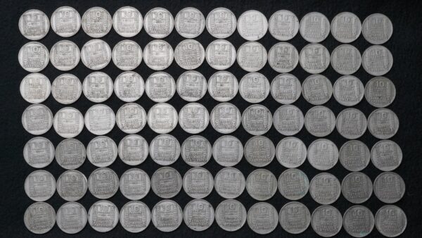 Lot de 84 x 10 Francs Turin argent – Image 2