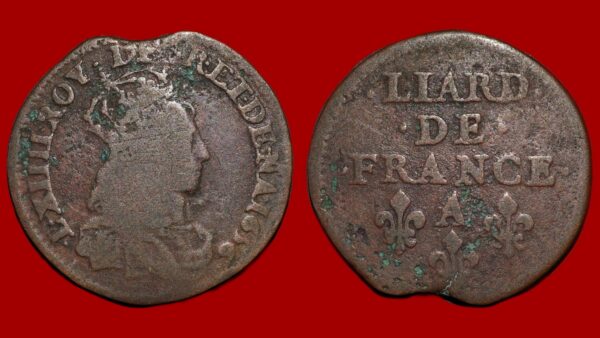 Louis XIV  - Liard 1656 A