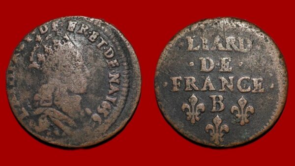 Louis XIV  - Liard 1656 B