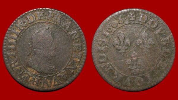 Henri IV le Grand - Double Tournois 1606 Paris, Moulin des Étuves