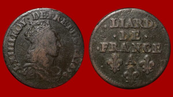 Louis XIV  - Liard 1656 A