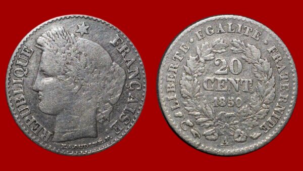 20 centimes Cérès 1850 A