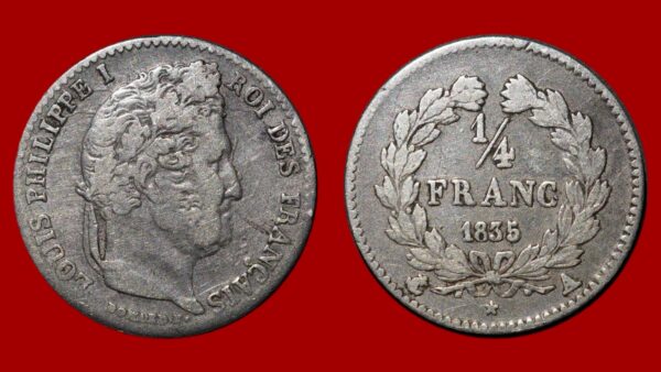 1/4 Franc Louis Philippe 1835 A