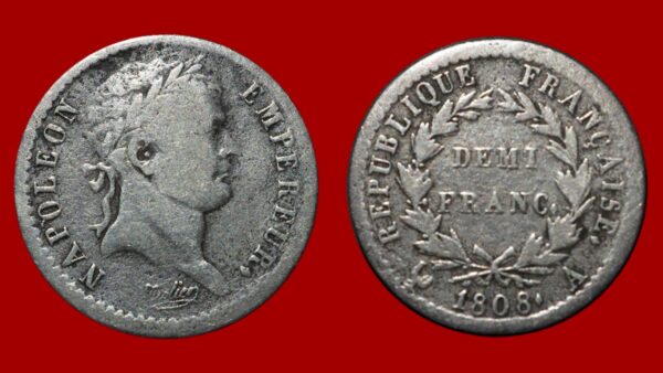 Demi-Franc Napoléon I 1808 A