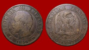 5 centimes Napoléon III 1856 B
