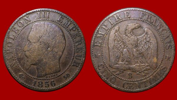 5 centimes Napoléon III 1856 B