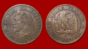 2 centimes Napoléon III 1861 A