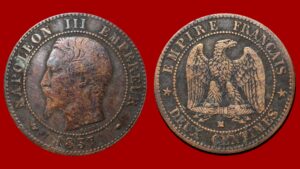 2 centimes Napoléon III 1857 MA