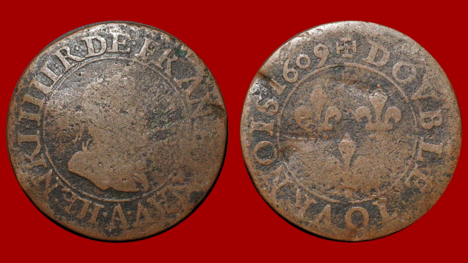 Henri IV le Grand - Double Tournois 1609 Paris, Moulin des Étuves