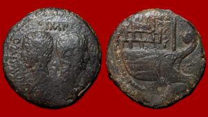 Jules César et Octave - Dupondius de Vienne