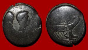 Jules César et Octave - Dupondius de Lyon