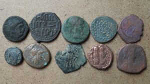 Lot de 10 monnaies antiques