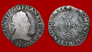 Henri III - Demi Franc au Col Plat, 1579 E (Tours)